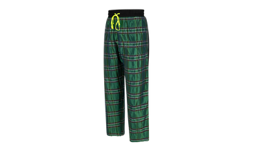 Silk Plaid Track Pants 