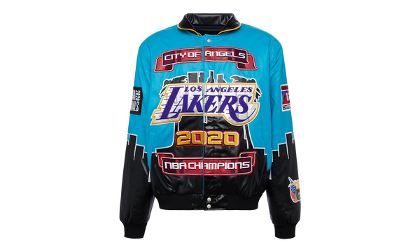 LA LAKERS CHAMPIONSHIP 2020 VEGAN LEATHER JACKET "LA LAKERS"