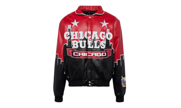 CHICAGO BULLS SKYLINE VEGAN LEATHER JACKET "BULLS"