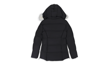 MOOSE KNUCKLES W CLOUD 3Q SH BLK W/NAT SH PUFFER JACKET 