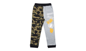 1st Camo Bape Team Emblem Print Sweatpants 