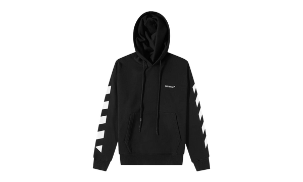 Diag Helvetica Over Hoodie "Black/White"