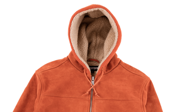 Suede Hooded Work Jacket 