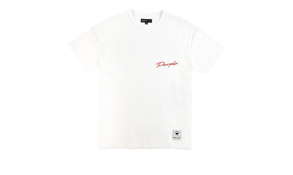 INSIDEOUT TEE SCRIPT WHITE "White"