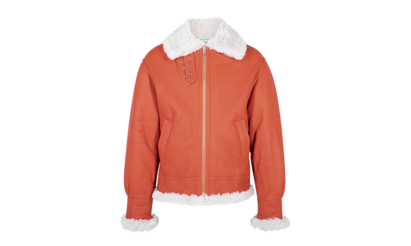 Shearling Zip Up Short Jacket "Orange"