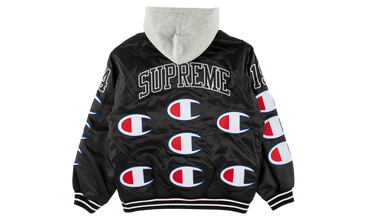 Champion Hooded Satin Varsity Jacket 