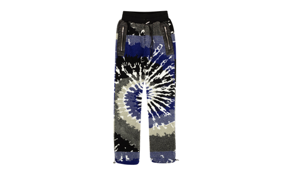 Tie Dye Pattern Fleece Drawstring Pants "Black"