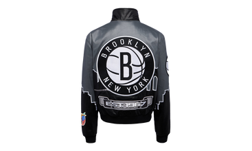 BROOKLYN NETS SKYLINE VEGAN LEATHER JACKET 