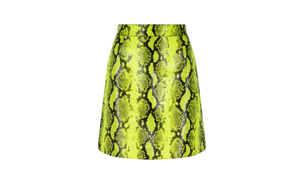 Snake Leather Mini Skirt "Yellow"