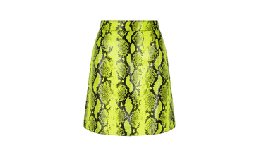 Snake Leather Mini Skirt 