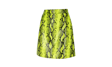 Snake Leather Mini Skirt 