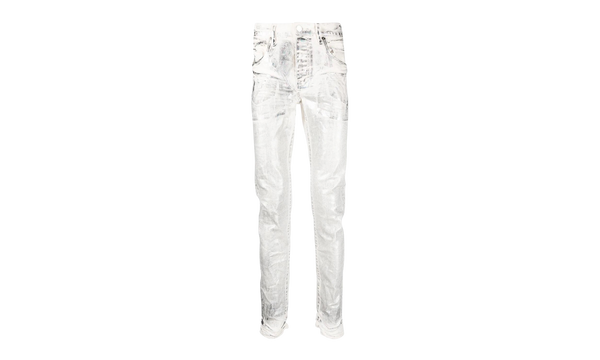 WHITE X RAY IRIDESCENT WAVE FOIL Jeans "White"