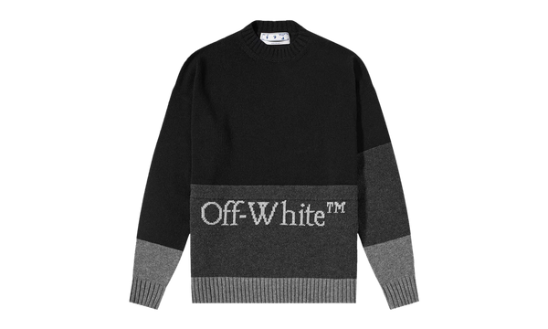 Blocked Knit Crewneck "Black/White"