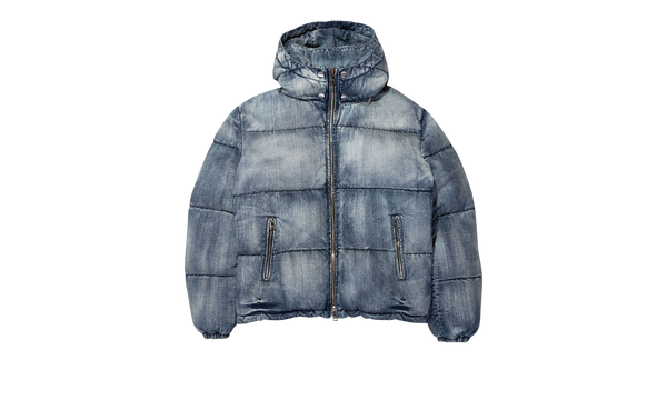 DENIM PUFFER JACKET "Blue"