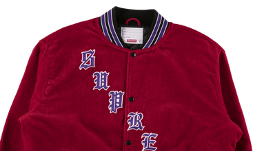 Old English Cordoury Varsity jacket 