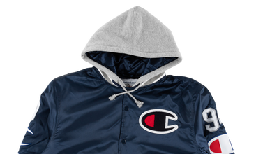 Champion Hooded Satin Varsity Jacket 