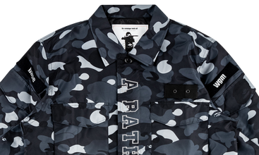 Gradation Camo Military Shirt Jacket