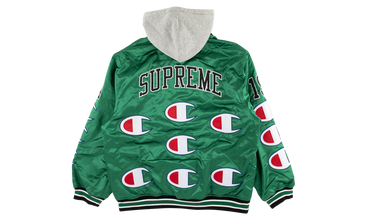 Champion Hooded Satin Varsity Jacket 