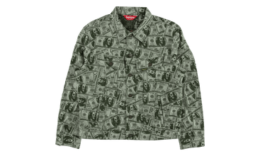 100 Dollar Bill Trucker Jacket 