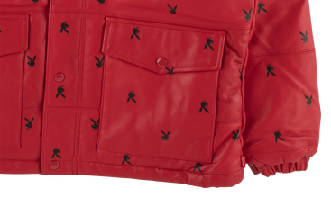 Playboy Leather Puffy Jacket 