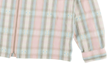 Plaid Flannel Zip Up Shirt 