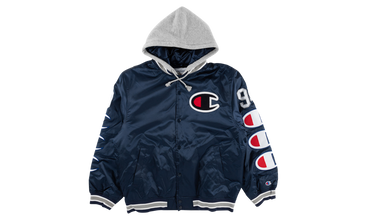 Champion Hooded Satin Varsity Jacket 