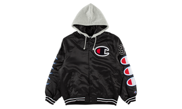 Champion Hooded Satin Varsity Jacket 