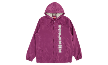 Vertical Logo Hooded Coaches Jacket 