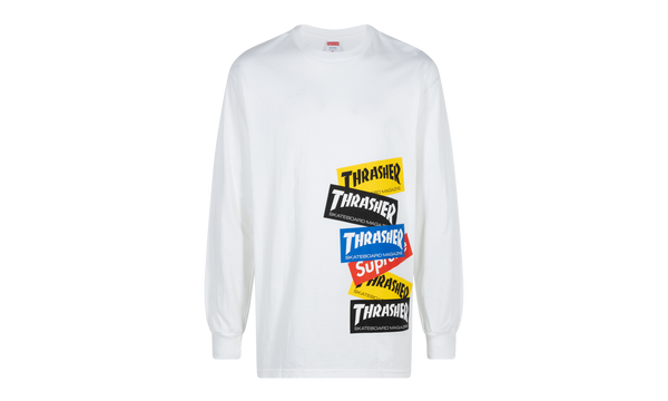 Thrasher Multi Logo L/S Tee "White"