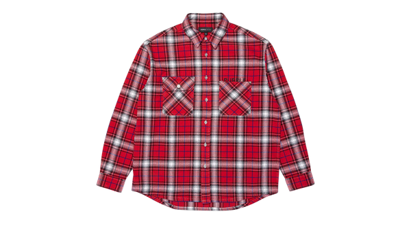 PLAID FLANNEL LS SHIRT "Red"