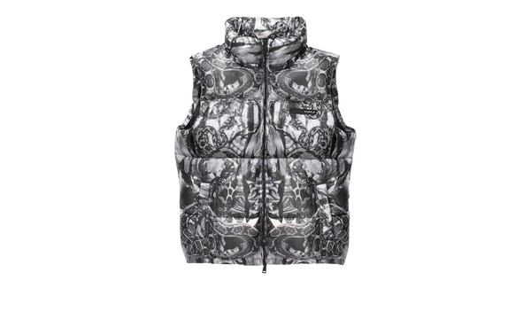 POLY SNAP OFF HOOD PUFFER VEST JET BLACK MULTI "Black"