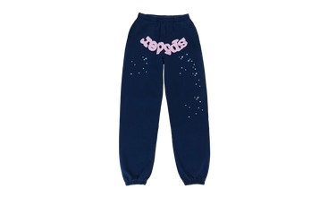 SP5DER OG WEB NAVY PINK SWEATPANTS 