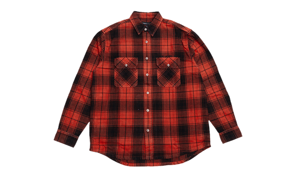 Over-dyed Flannel LS Shirt 'Red' "Red"