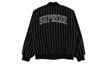 Pinstripe Varsity Jacket 