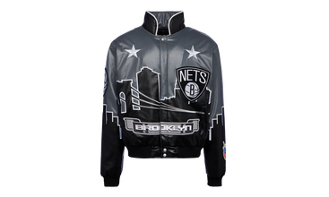 BROOKLYN NETS SKYLINE VEGAN LEATHER JACKET 