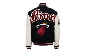 MIAMI HEAT WOOL & LEATHER VARSITY JACKET 