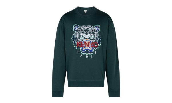 Tiger Print Classic Sweatshirt "Forest Green"