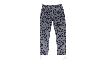 BLACK MONOGRAM LEOPARD PRINT CARGO PANT 