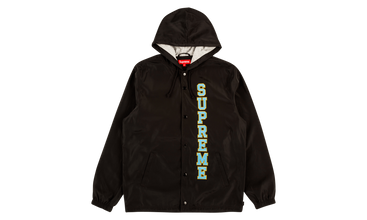 Vertical Logo Hooded Coaches Jacket 