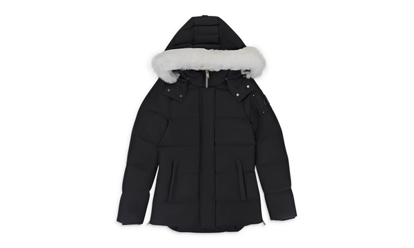 MOOSE KNUCKLES W CLOUD 3Q SH BLK W/NAT SH PUFFER JACKET "Blk W/Nat Sh"