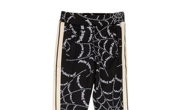 Black Spider Web Classic Track Pants 