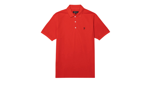 PIQUE KNIT POLO "Red"