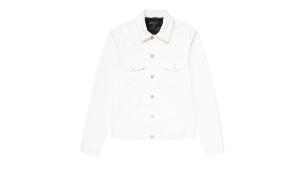 LEATHER TRUCKER JACKET "White"