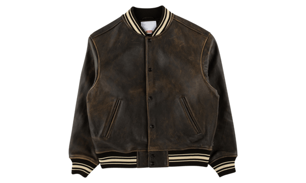 Painted Leather Varsity Jacket "SS 19"