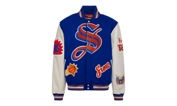 PHOENIX SUNS WOOL & LEATHER VARSITY JACKET "SUNS"