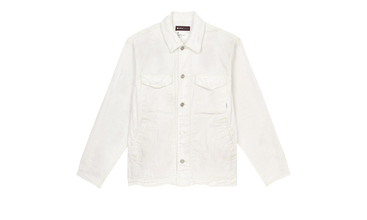 WHITE JACQUARD CHORE JACKET 