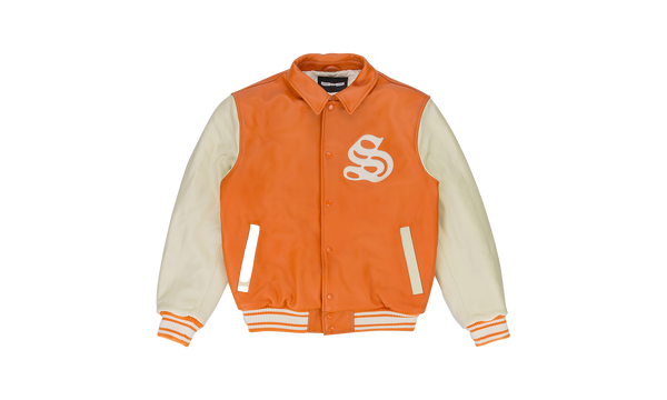 SP5DER VARSITY ORANGE WHITE VARSITY JACKET "Orange, White"