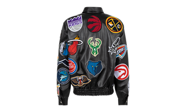 NBA Collage Vegan Leather Jacket