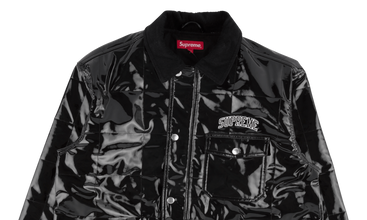 Quilted Patent Vinyl Work Jacket 