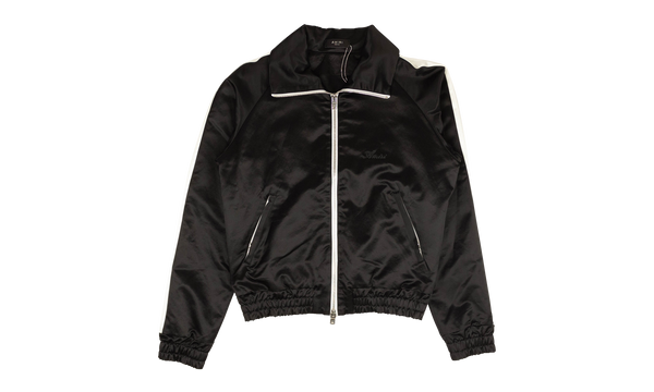 Full Zip Satin Track Jacket "Black"